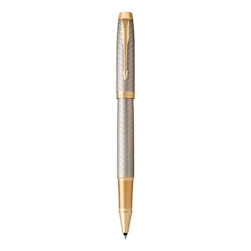 PARKER IM PREMIUM ROLLERBALL PEN – WARM SILVER GOLD TRIM