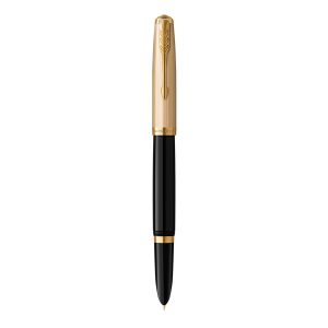 PARKER 51 PREMIUM FOUNTAIN PEN 18K GOLD – BLACK GOLD TRIM