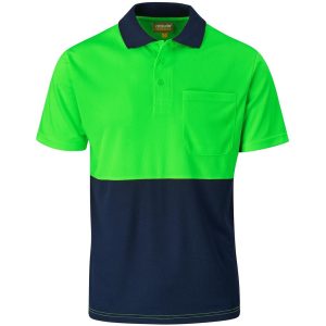 160g/m2 100% polyester birdseye contrast knitted collar two-tone front panel solid colour back panel sewn on pocket
